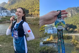 Nàng mẫu Tây mê mẩn khi check-in ở 'thiên đường xanh' Cao Bằng