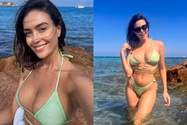 Nữ MC thể thao đình đám khoe dáng bốc lửa với bikini