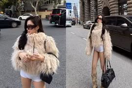 Tiktoker Quỳnh Như lên đồ như fashionista trên đường phố Thượng Hải