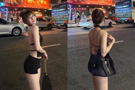 Hot girl FAPtv Thúy Kiều khoe trọn lưng trần khi dạo phố Thái Lan