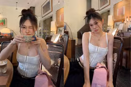 Hot girl Ly Phạm khoe vóc dáng mảnh mai chỉ sau 1 tháng sinh em bé