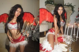 Tiktoker Xuân Ca hóa 'thiên thần sa ngã' với vẻ đẹp ma mị đón Giáng Sinh