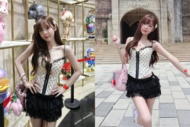Hot girl "đốn tim" fan với loạt ảnh đi dạo cửa hàng Popmart