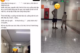 Xôn xao chuyện hàng xóm thản nhiên cho con nô đùa ở chung cư