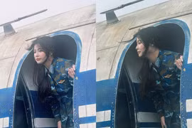 Nữ chiến sĩ viral với khoảnh khắc "hạ cánh nơi anh"