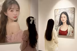 Giới trẻ mê mẩn trend ngắm tranh chính mình trong bảo tàng