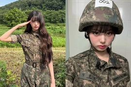 Gái xinh Hàn Quốc hút triệu lượt tim khi diện trang phục quân đội