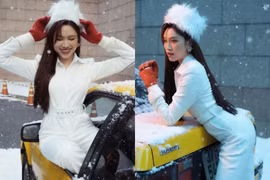 'MC chân dài' Thanh Thanh Huyền gây thương nhớ với bộ ảnh Noel tuyết trắng
