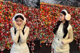 'Tiên nữ mukbang' Quỳnh Trương khoe visual chuẩn nàng thơ tại Hàn Quốc 