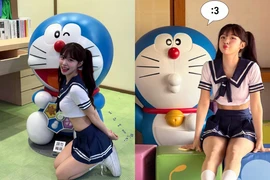 "Nữ thần cổ vũ" diện style thủy thủ, khoe vòng eo 56 cực phẩm