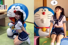 "Nữ thần cổ vũ" diện style thủy thủ, khoe vòng eo 56 cực phẩm