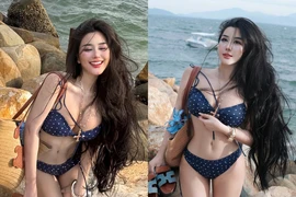 Hot girl đình đám Sài Thành thả dáng nuột nà với bikini
