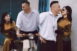 Vân Tiny và ông xã thiếu gia hóa thân 'mợ hai, cậu ba' trong bộ ảnh đón Tết