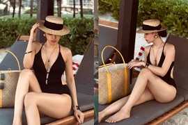 Hot mom Phanh Lee "thả dáng" với bikini 1 mảnh ấn tượng