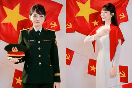 "Hot mom quân nhân" đẹp dịu dàng trong bộ ảnh chào Quốc khánh