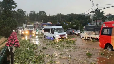 Mưa lớn gây ngập cục bộ ở Đà Lạt, 2 người tử vong do sạt lở đất