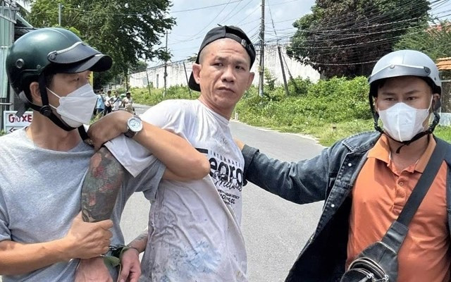 Ung Ngọc Ẩn bị bắt chỉ sau 5 giờ trốn khỏi nơi giam giữ. Ảnh: CALĐ. lam-dong-bat-doi-tuong-tron-trai-sau-5-gio.jpg