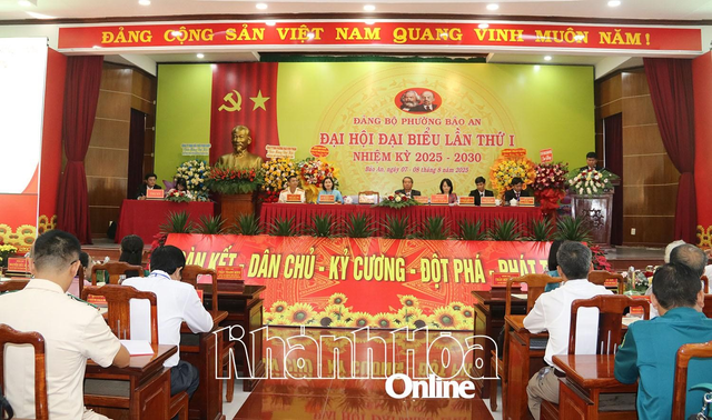 Quang cảnh Đại hội Đảng bộ phường Bảo An lần thứ nhất, nhiệm kỳ 2025-2030. 3rt2ldr8.png