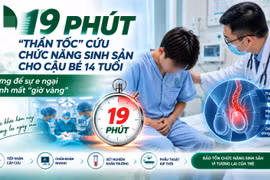 Đau bìu 6 giờ, bé trai 14 tuổi chỉ còn 19 phút để cứu tinh hoàn