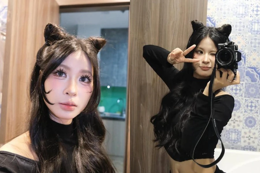 Tiktoker Quỳnh Bei hóa ‘mèo thành tinh’ đầy ma mị