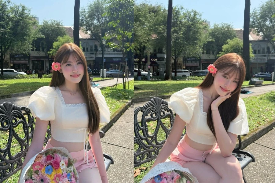 Hot girl Tăng Mỹ Hàn 'đốn tim' fan với nụ cười tỏa nắng