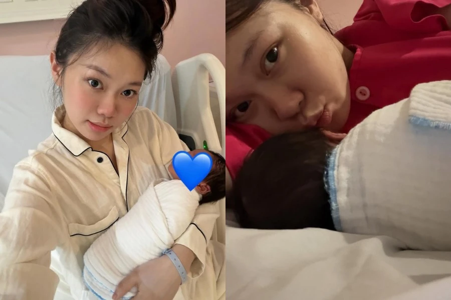 Hot girl Ly Phạm hạnh phúc khoe khoảnh khắc vừa vượt cạn thành công