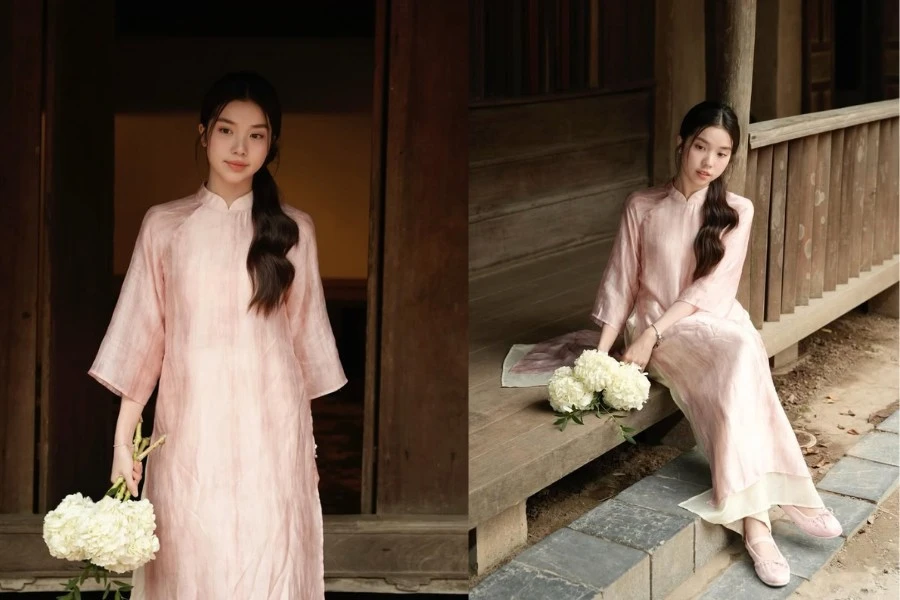 Gái xinh Trịnh Hà Vi ‘đốn tim’ với giao diện nàng thơ trong tà áo dài