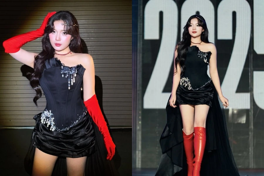 'Nữ thần Liên Quân' đốt cháy sân khấu với giao diện 'kiếp đỏ đen'