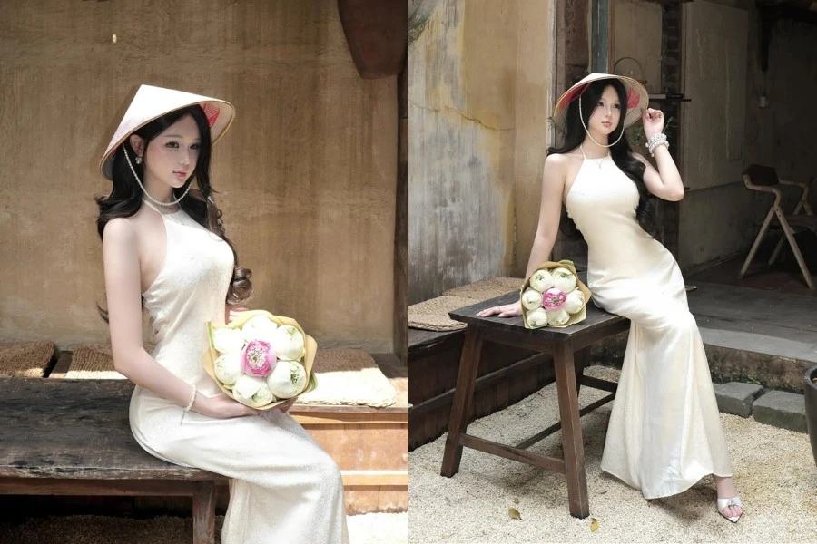 'Hot girl Instagram' gây thương nhớ với tà váy yếm thanh thoát
