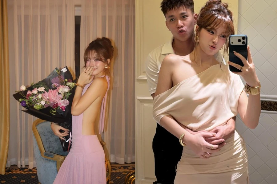 Khoảnh khắc hiếm hoi tiền đạo Lê Minh Bình ngọt ngào bên bạn gái lâu năm