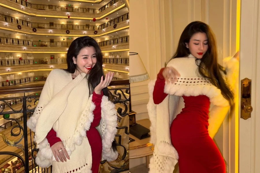 'Đệ nhất hot girl Sài thành' khoe dáng cực đỉnh trong sắc đỏ quyến rũ