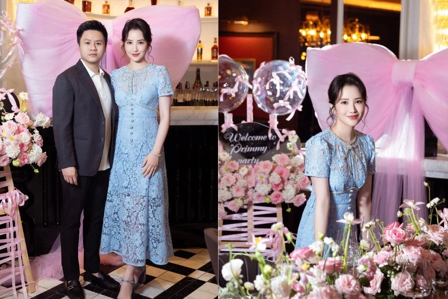 Thiếu gia Phan Thành chiều vợ hết nấc trong tiệc sinh nhật