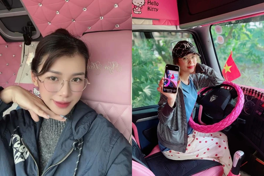 'Bóng hồng container' lái xe tải chở 45 tấn nhu yếu phẩm vào vùng lũ