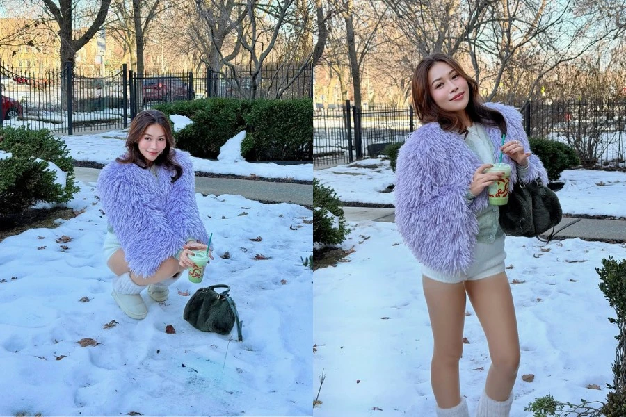 Rich kid Nguyên Newin giao diện 'trên đông dưới hè' thả dáng giữa trời tuyết 