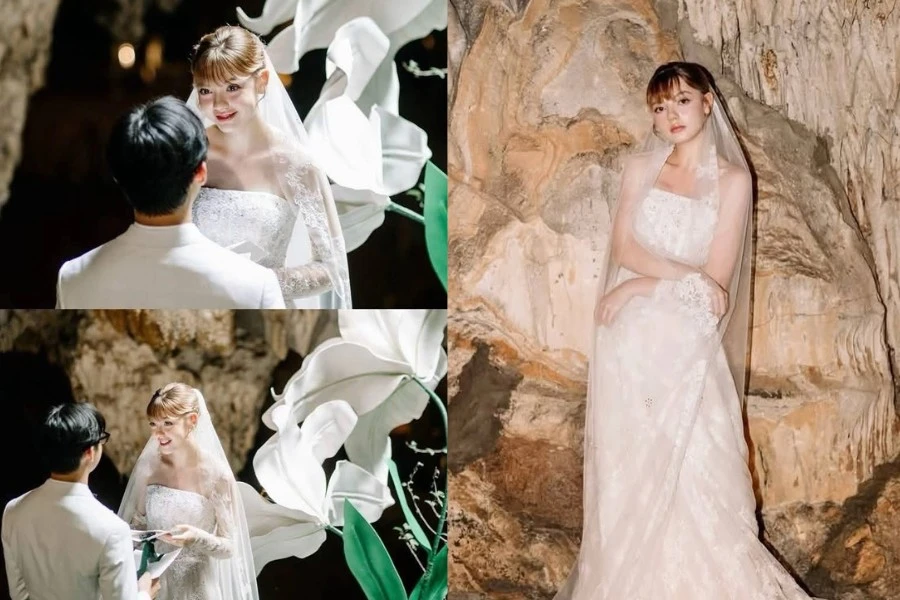 Bộ ảnh cưới 'trong hang' đẹp như mơ của chú rể Việt và cô dâu Nga