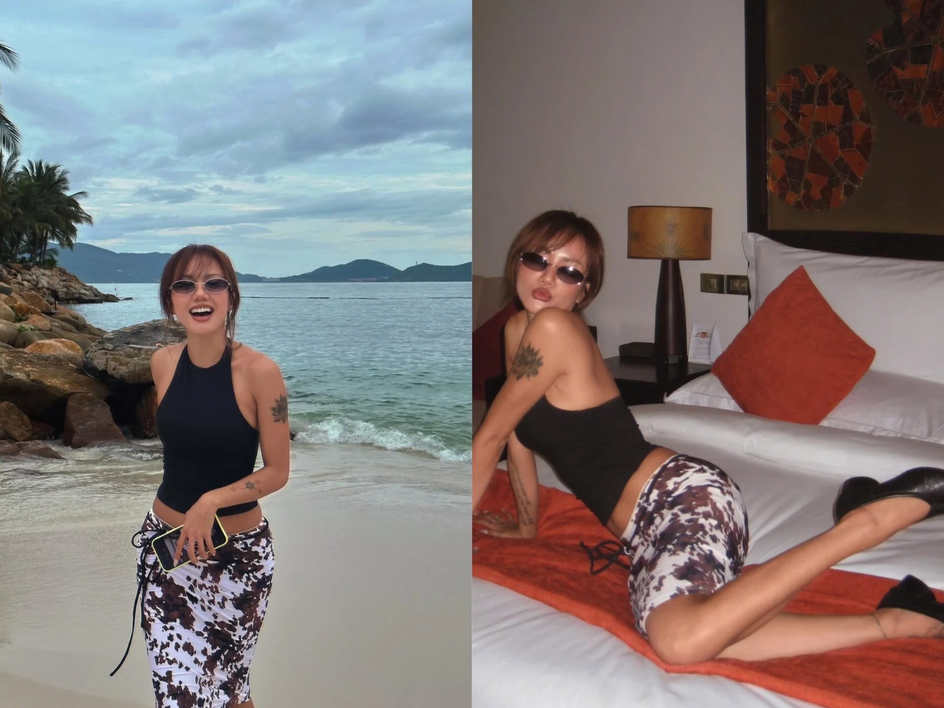 'Vợ quốc dân' Phương Ly phong cách cực chiến sau nhuộm da