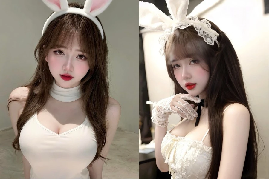 Hot girl hóa thân thành 'cô thỏ' với gương mặt ngây thơ, thân hình nóng bỏng
