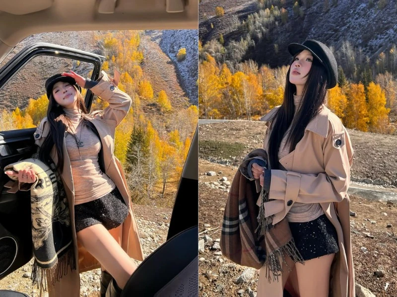 Ngắm Tiktoker Wyn Anh đẹp như tranh vẽ ở thảo nguyên Altay