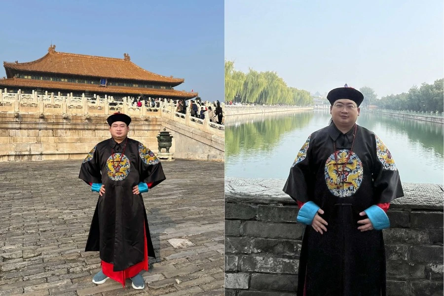 Chàng trai gây chú ý vì bức ảnh giao diện 'tham quan' khi du lịch Trung Quốc