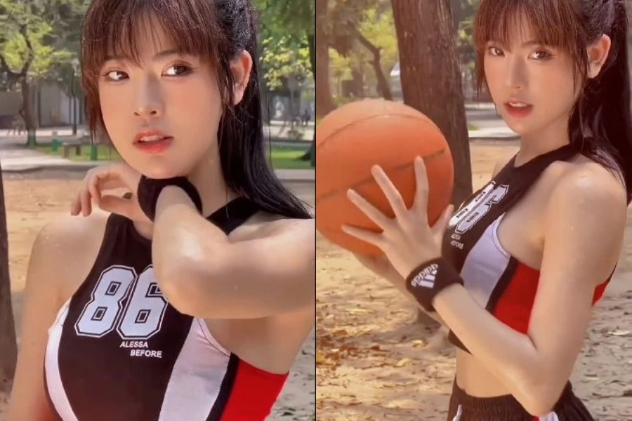 Gái xinh chơi bóng rổ gây chú ý với đoạn clip vỏn vẹn 17 giây