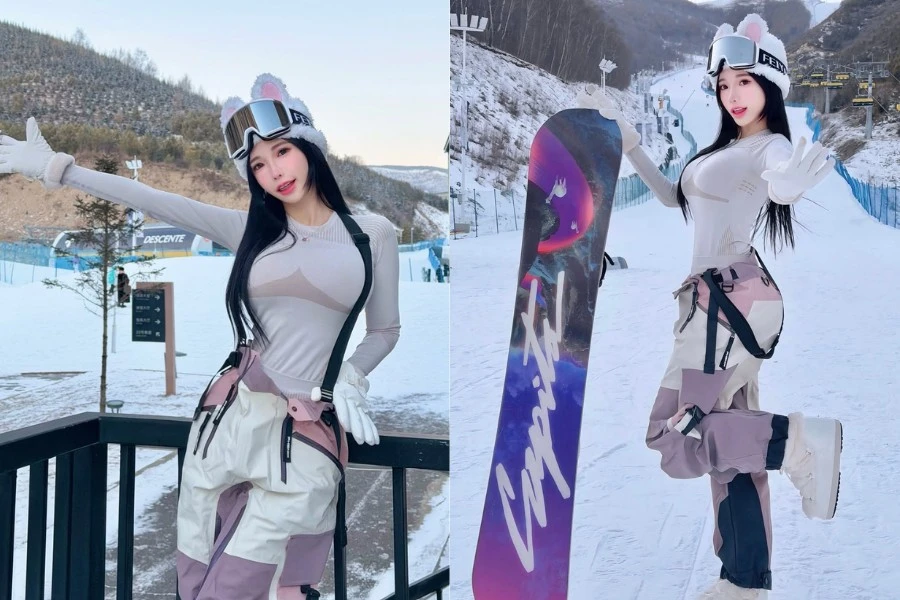 Nữ DJ 18 triệu fan khiến fan xuýt xoa với loạt ảnh trượt tuyết