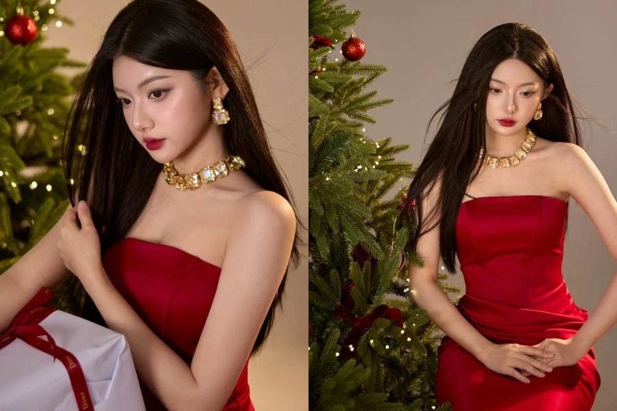 Rũ bỏ hình tượng ngọt ngào, ‘tiên nữ mukbang’ quyến rũ trong bộ ảnh Noel