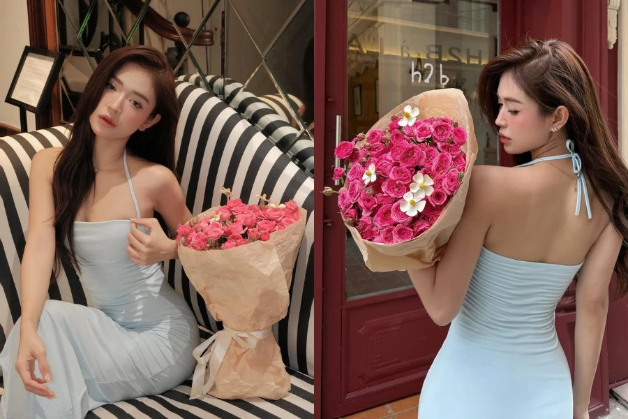 Hot girl sinh năm 2002 lên đồ 'xinh hết nấc' ngày 20/10