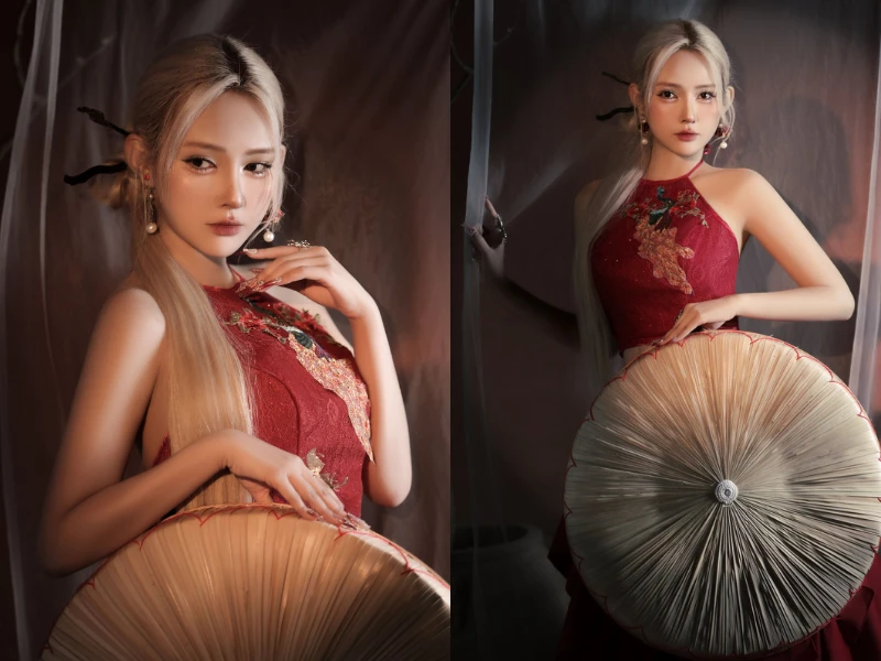 'Nữ thần DJ' Jenny Yến dịu dàng trong sắc đỏ truyền thống đón Trung Thu