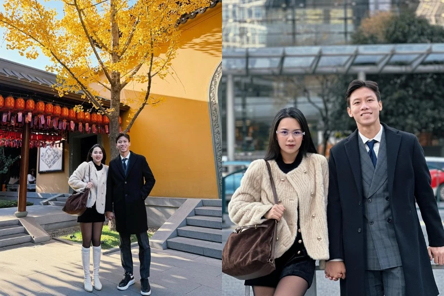 Quế Ngọc Hải điển trai như tài tử, sánh đôi bên bà xã du lịch Thượng Hải