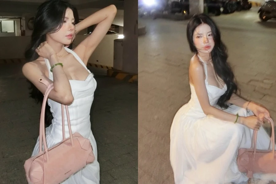 Mai Dora hớp hồn fan với loạt ảnh diện váy trễ nải dạo phố