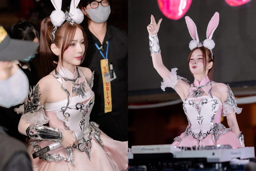 DJ Mie giao diện thỏ ngọc hút hồn người hâm mộ