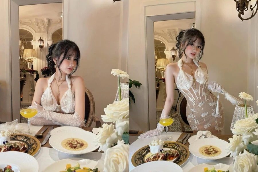 Tiktoker Khánh Huyền diện đồ xuyên thấu khoe đường cong hút mắt