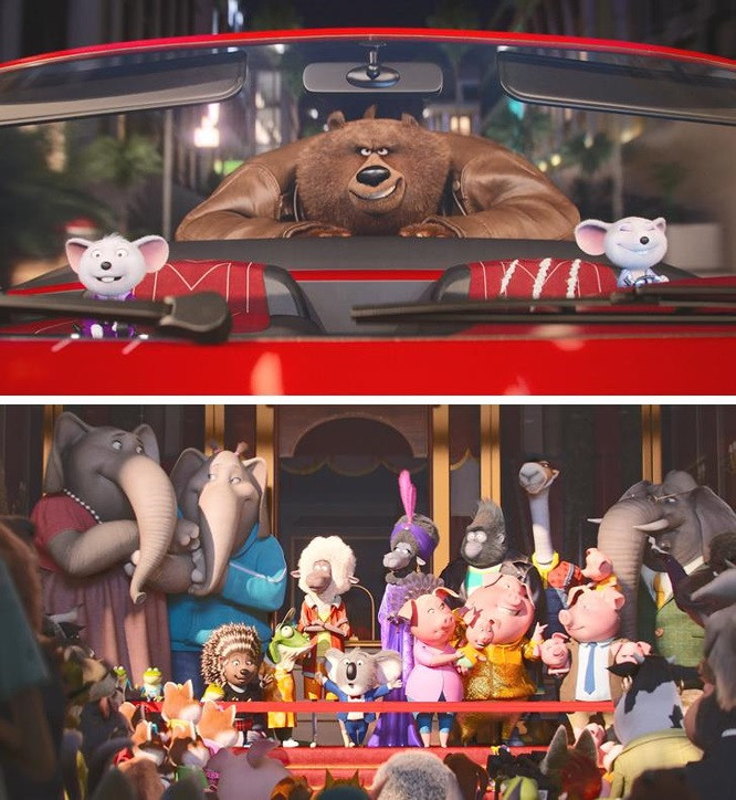 Bí mật ẩn giấu trong phim hoạt hình Disney. 1. Sing (2016): Chú chuột Mike the Mouse không xuất hiện ở phân cảnh cuối cùng vì bị tên gấu ăn thịt.
