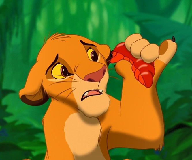 20.The Lion King (1994): Simba tin rằng ăn một con bọ còn non là nghi thức quan trọng để trở thành một thành viên hoàng gia.
